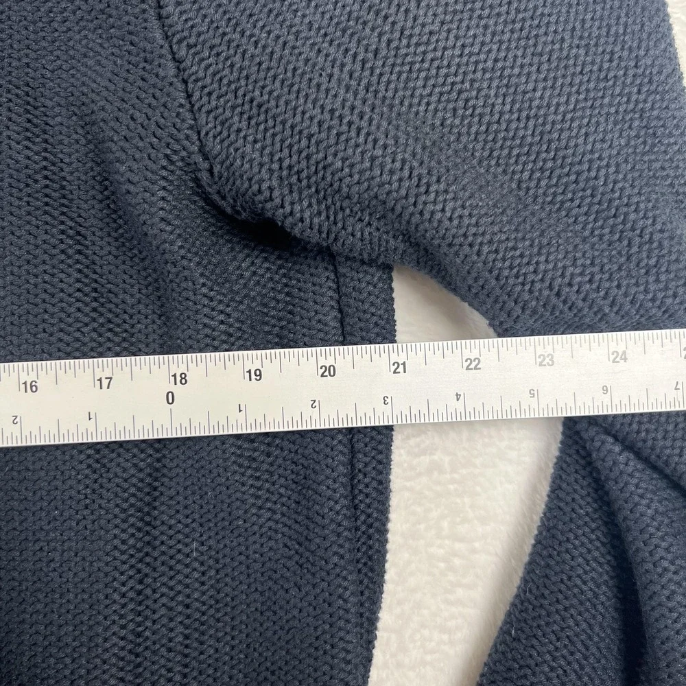 Banana‎ Republic Mens Navy Blue Cotton Mock Neck Button Henley Sweater Large